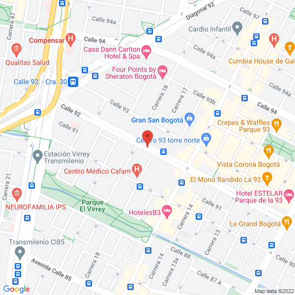 Mapa de Cirujano Plástico Facial Y Otorrinolaringólogo