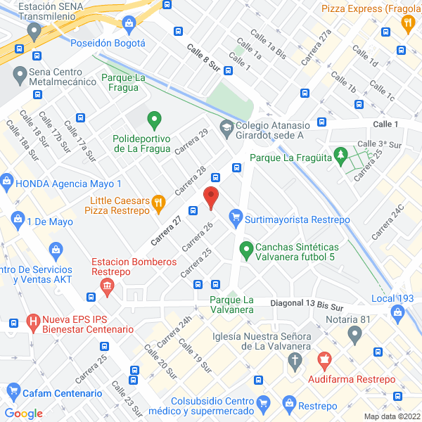 Mapa de Barreros Inversiones S.A.S.