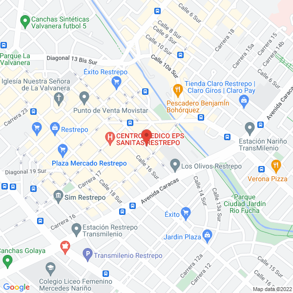 Mapa de Preventsalud Ips Sas
