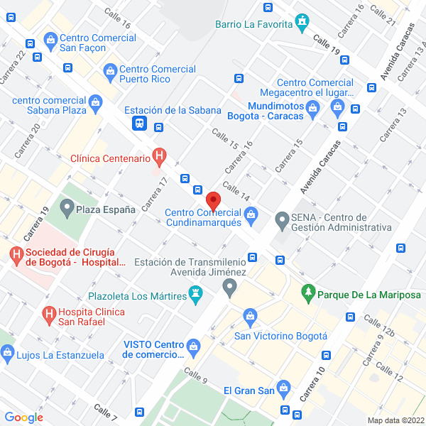 Mapa de Obox Colombia