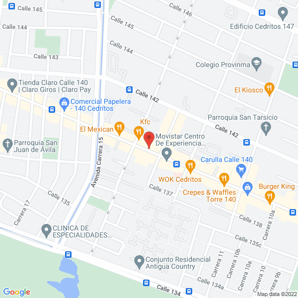 Mapa de Bowman Foods Sas