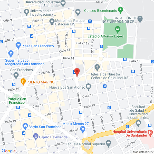 Map of Fundacion Proteccion Recuperacion Salud Clinica Santa Teresa