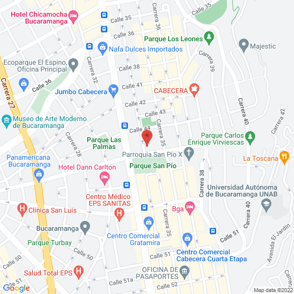 Map of Sáname Medicina Para Todos Ips Ltda.