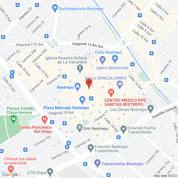 Mapa de Heladeria Frulac