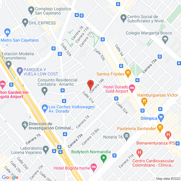 Mapa de Evolution Stetic Center