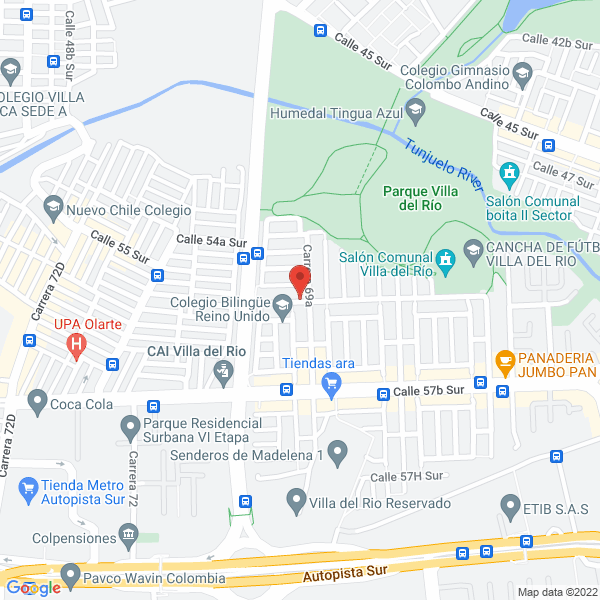 Mapa de Excavaciones Y Rellenos Ltda.