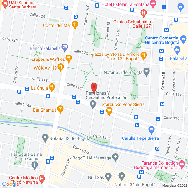 Mapa de Bokaccio Caffe Bc
