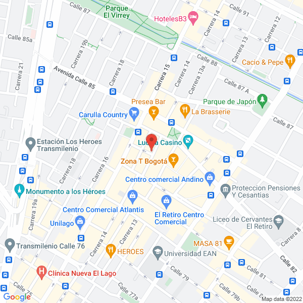 Mapa de Cafetería Para Son De La 14