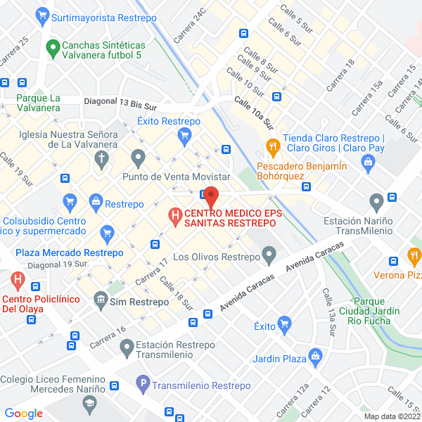 Mapa de Centro Médico Restrepo