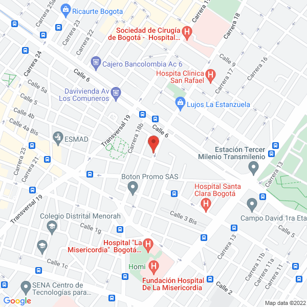 Mapa de Centro Pionner De La 18