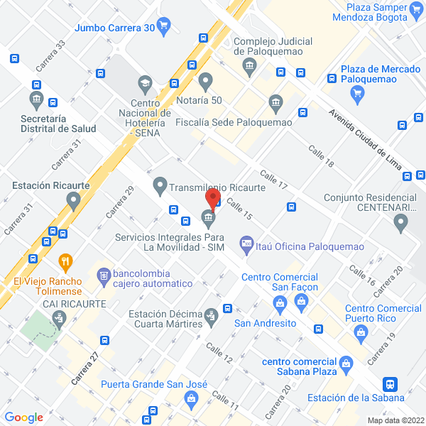 Mapa de G Y G Equipos S.A.S.