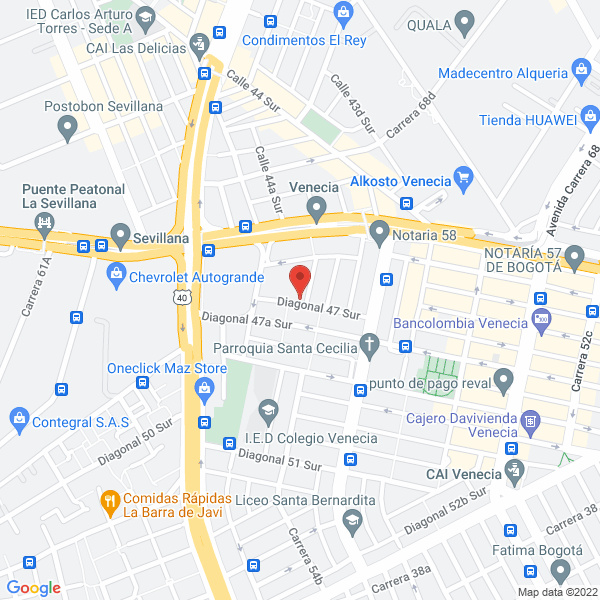 Mapa de General Rental Car