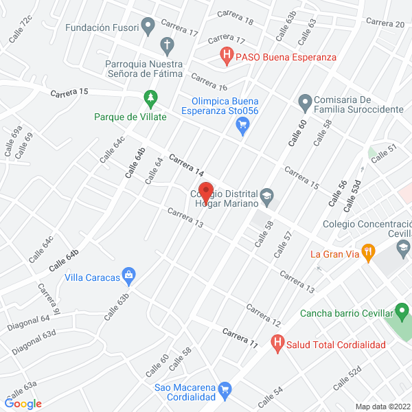 Map of I.P.S. Agrupasalud