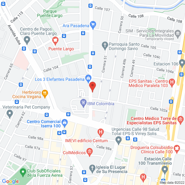Mapa de Calzado Nueva Moda B & A S.A.S.