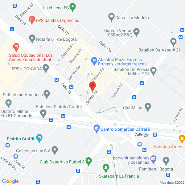 Mapa de Partes Y Servicios Industriales De Colombia S.A.S.
