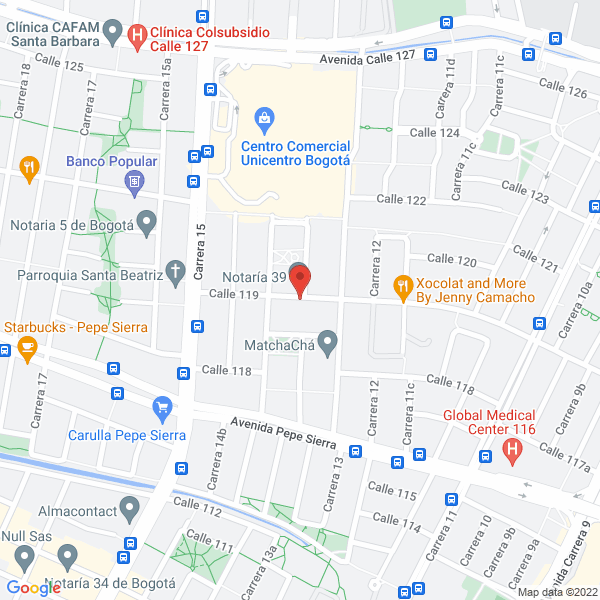 Mapa de Match Box Café