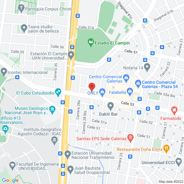 Mapa de Mazzini Pizza