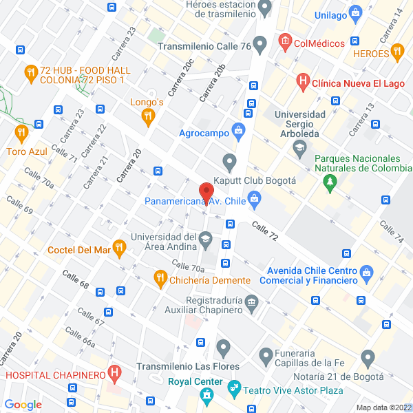 Mapa de Ramirez Vasco Asociados Agencia Colocadora De Seguros Ltda. R V A Ltda.