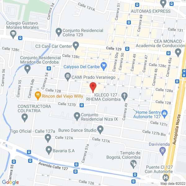 Mapa de Restaurante Bugalow