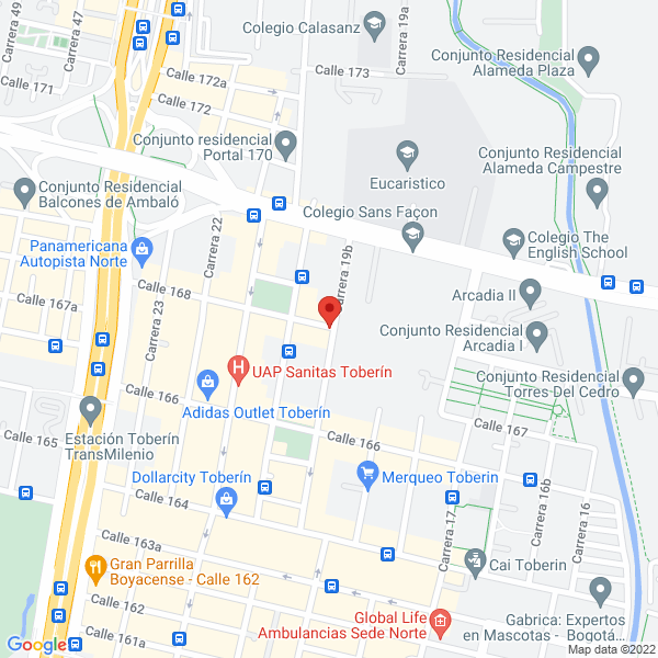 Mapa de Restaurante De La 168