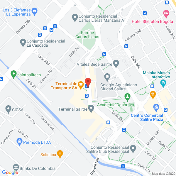 Mapa de Restaurante No Tardo