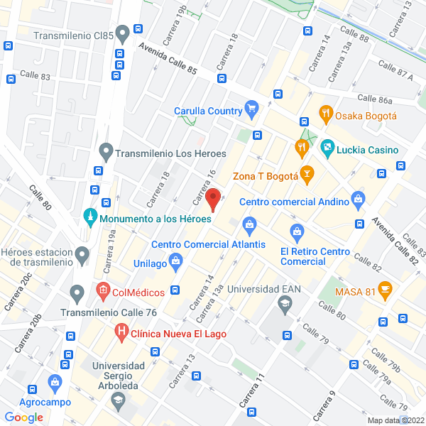Mapa de Restaurante Solo Domicilios