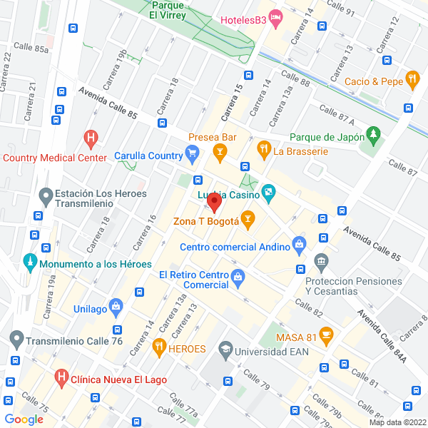 Mapa de Restaurante Stammtrisch