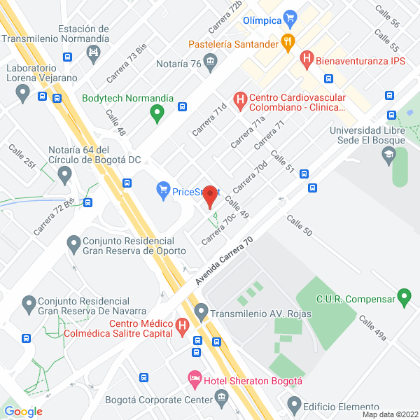 Mapa de Sala De Belleza Vip