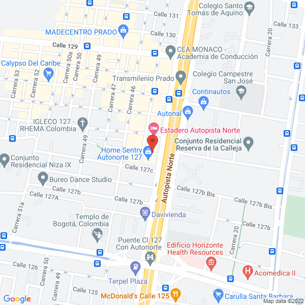 Mapa de Sarmiento Bernal Y Cia S En C