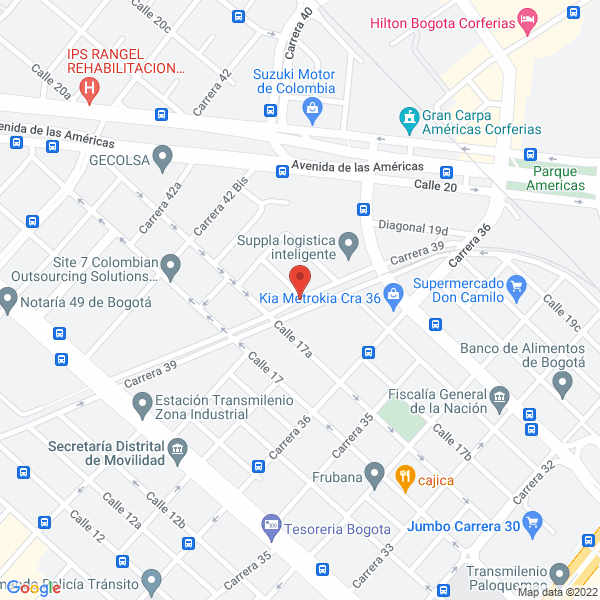 Mapa de Draxter Industry Jeans