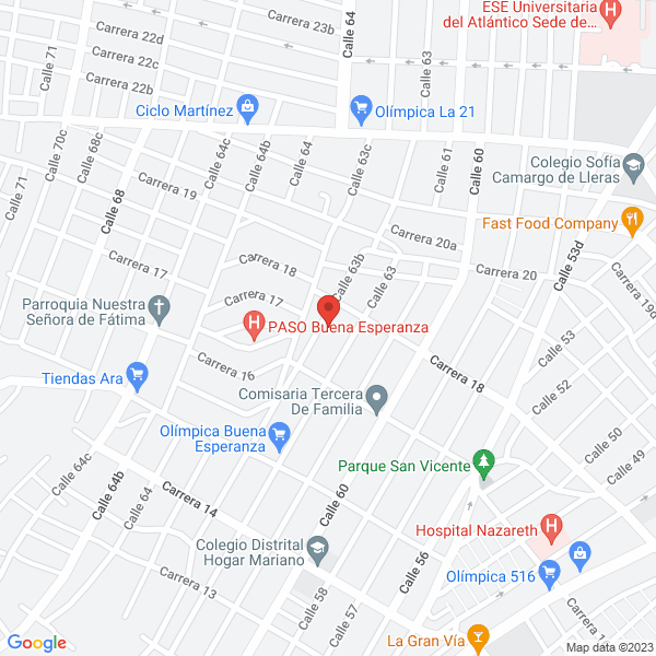 Map of Laureano Null Mesino Sarmiento