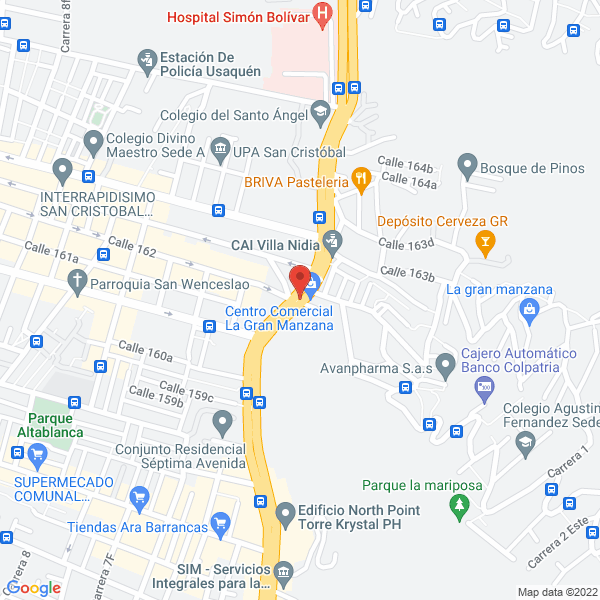 Mapa de Droguería Servirebajas Norte