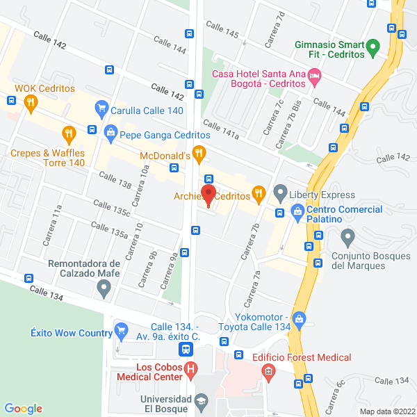 Mapa de Operadores De Transporte Rubi Sas