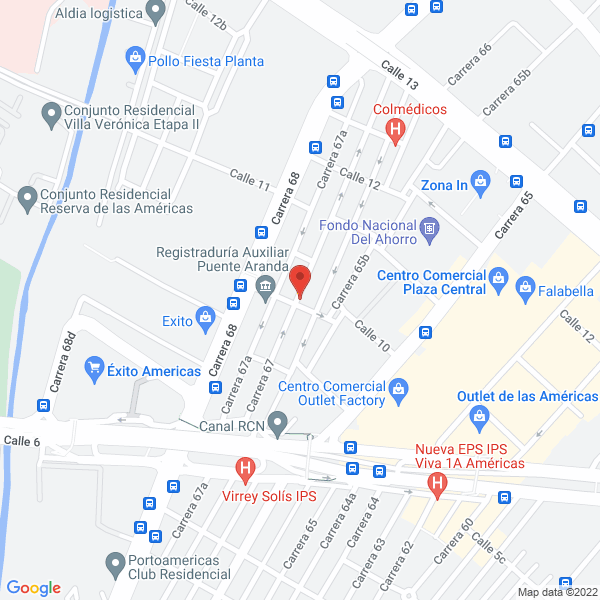 Mapa de Cauchos Bogota Ltda