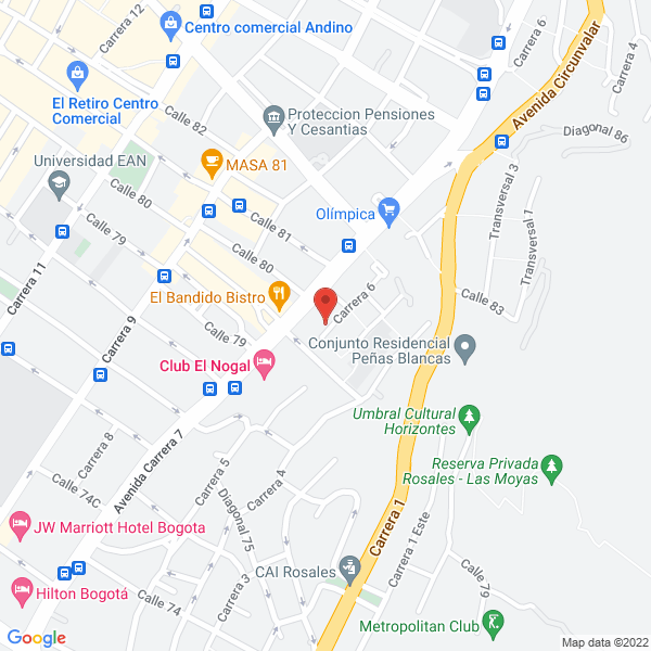 Mapa de Consultores Ejecutivos Cardenas Ltda Y