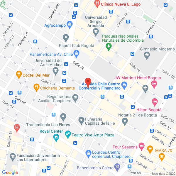 Mapa de Agencia De Viajes Landatur Ltda.