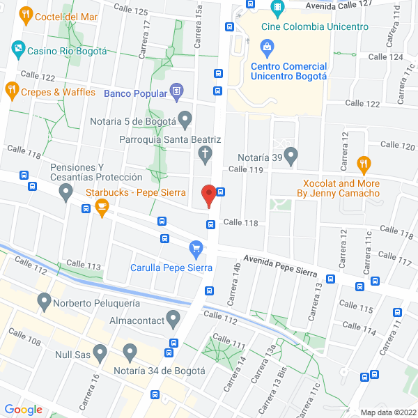 Mapa de Alfa Asesores Contables Ltdaalfascont Ltda