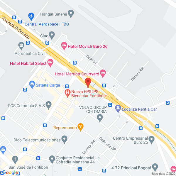 Mapa de Alfatecnica Bogota S A