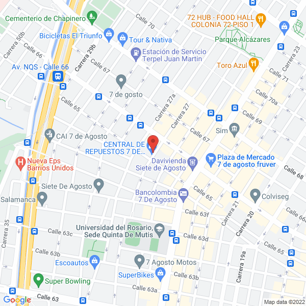 Mapa de Auto Repuestos Mazda Chevrolet Ltda Roque