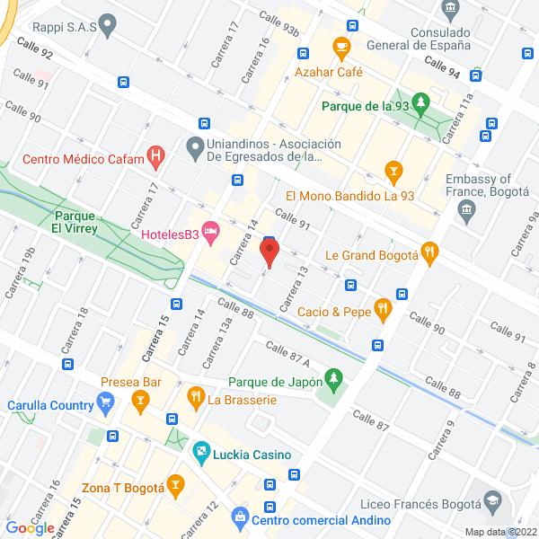 Mapa de Asesores Asociados En Seguridad Ltda.