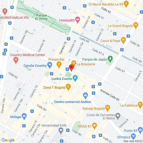 Mapa de Beauty Bar