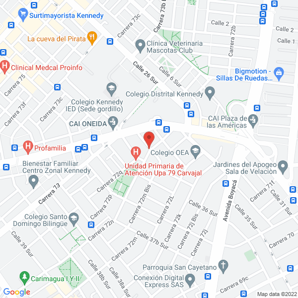 Mapa de Auto Servicio Grijalba
