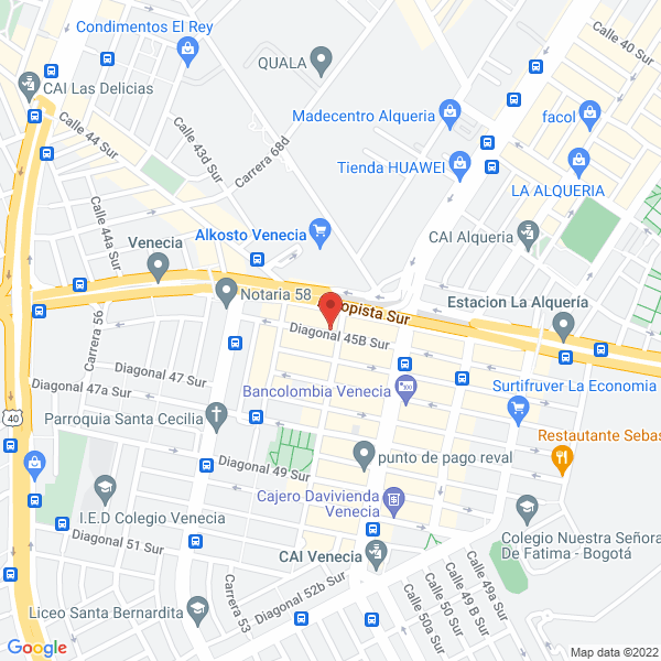 Mapa de Autofiat Del Sur