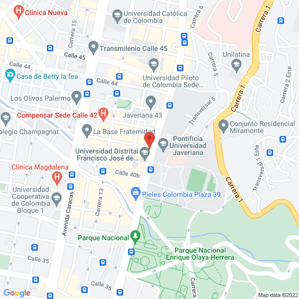 Mapa de Bogotá Inversiones Ltda.