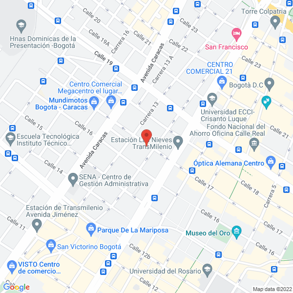 Mapa de Bogotana De Loterías E. Aponte Y Cía.