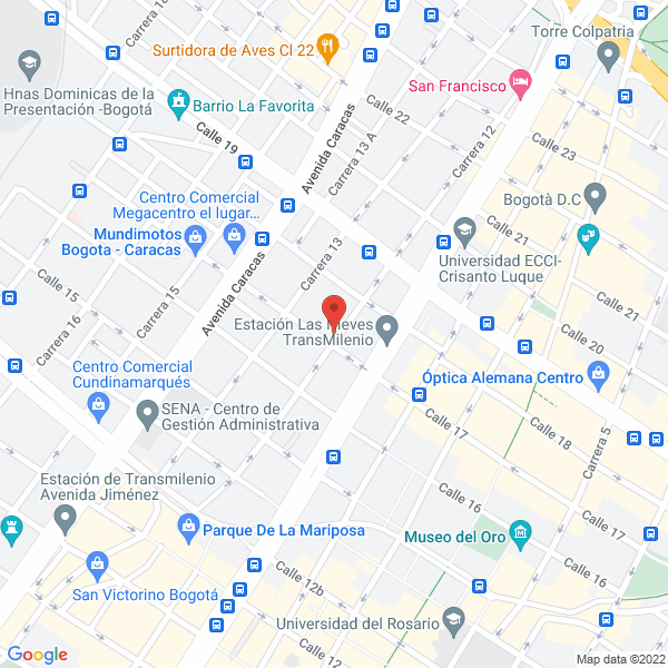 Mapa de Bogotana De Telefonía