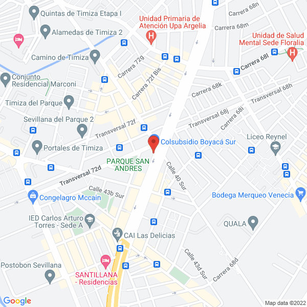 Mapa de Balcón Pizza