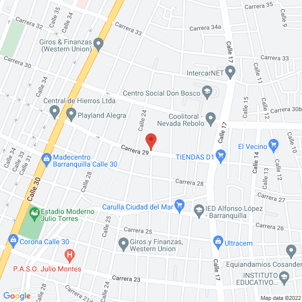 Map of Instituto O Higgins