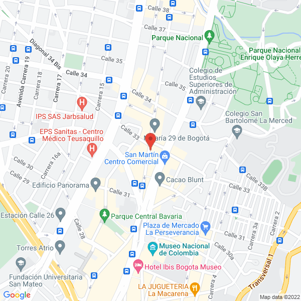 Mapa de Ministerio De Salud Y Protección Social