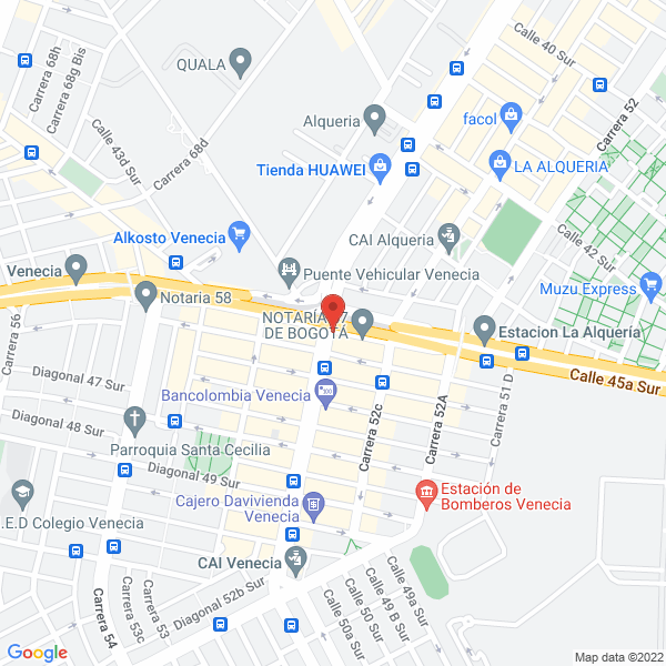 Mapa de Escuela De Cadetes De Policía General Francisco De Paula Santander